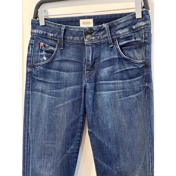 Hudson Jeans Pants Womens 27 Blue Denim Cotton Blend Stretch Made USA Pockets - Picture 4 of 13